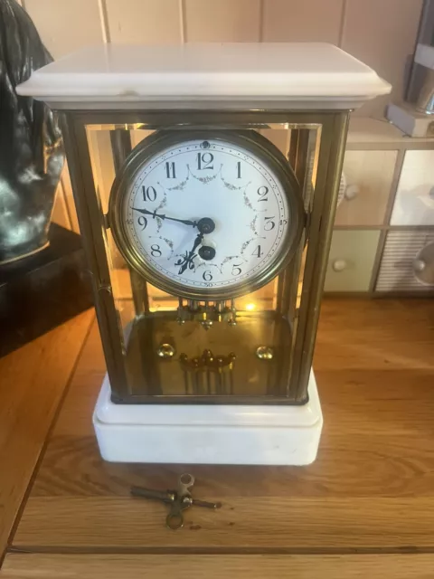 Antique Mantle Clock Mercury Pendulum