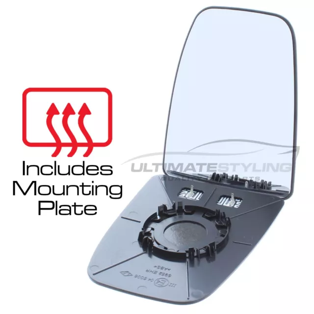 Upper Wing Mirror Glass Fits Iveco Daily Van 2014-> Heated Convex Drivers Side