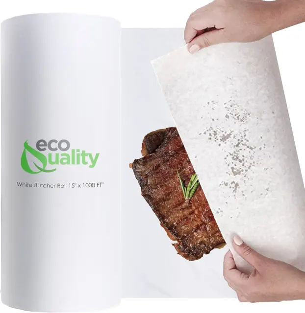 EcoQuality Butcher Paper 15 x 1000 ft - Roll for Butcher , Freezer Paper Great f