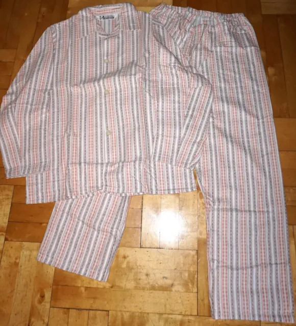 Herren Schlafanzug Pyjama DDR 1970er Nachtwäsche Dreiklang UNBENUTZT Gr.50 (M/5) 2