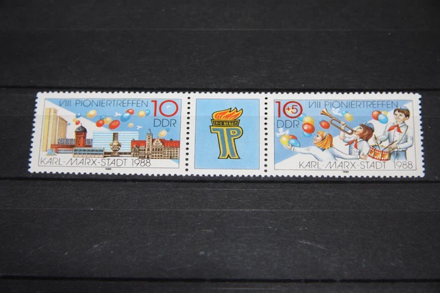 VIII. Pioniertreffen, Zusammendruck 3181 und 3182 von 1988