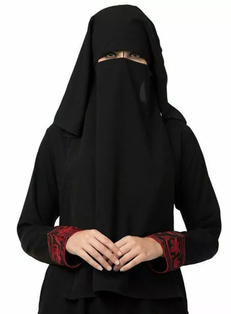 Mushkiya Taglia Unica Nero Naqaab per Ogni Abaya O Burqa per Donne E Bambine