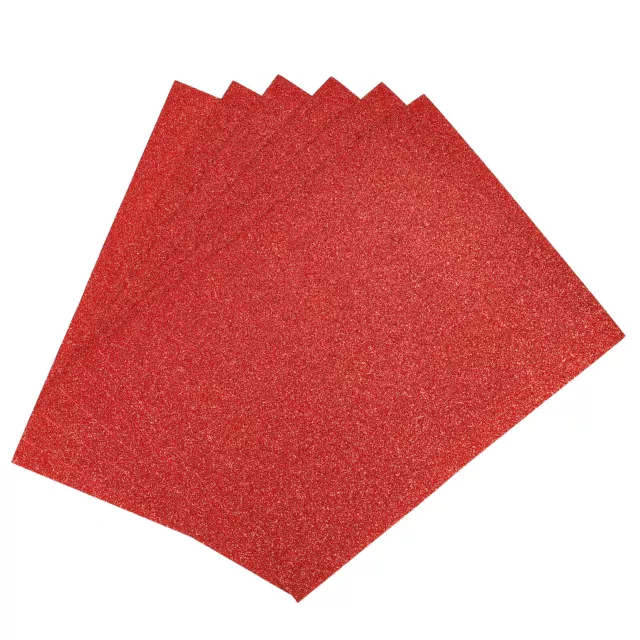 EVA Foam Sheets Glitter Dark Red 10.8 Inch x 8.5 Inch 2mm Thick Craft Foam 15Pcs