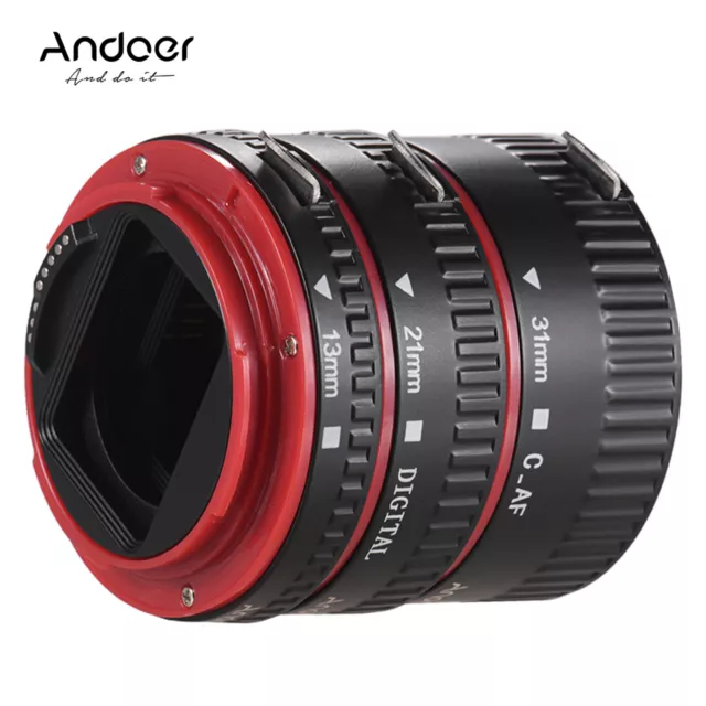Andoer Auto Focus AF Macro Extension Tube Adapter Ring 13mm /21mm/ 31mm G8R4