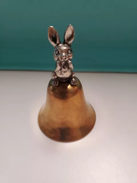 VINTAGE 1985 ENESCO Imports Corp Brass Bell Silver Tone Rabbit Bunny £14.23  - PicClick UK