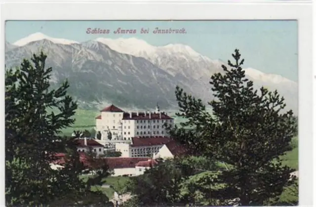 39047186 - Innsbruck Innsbruck mit Schloss Amras. ungelaufen fruehe Karte, da