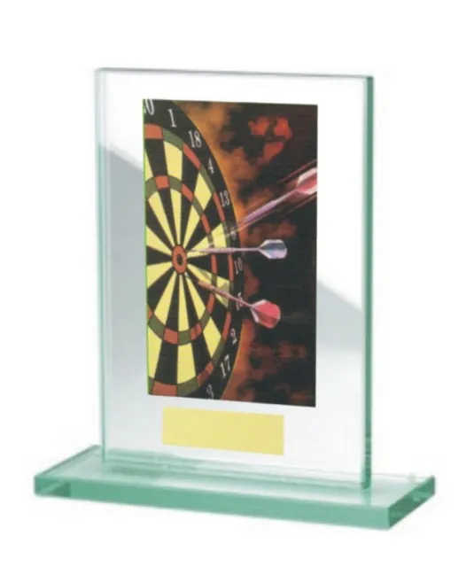 Glas-Pokal mit farbigem Hologramm (WH511-Darts) inkl. Gravur nur 18,95 EUR