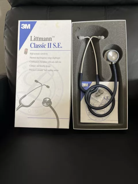 3M Littmann 2205 Classic II S.E. Stethoscope, Navy Blue, 28 inch -2205