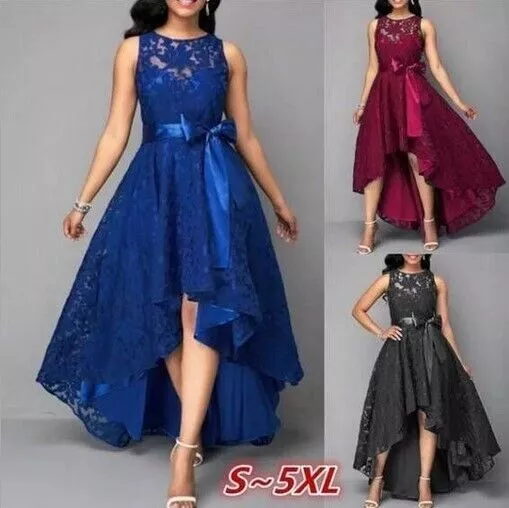 UK Lace Wedding Bridesmaid Dress Evening Formal Party Ball Gown Cocktail Prom