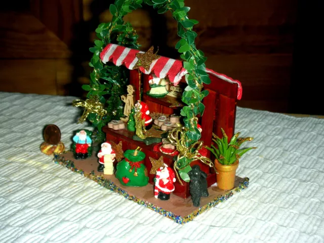 Mini-Weihnachtsmarktstand für PuppenkinderGartenbahn etc/Catrichen 3