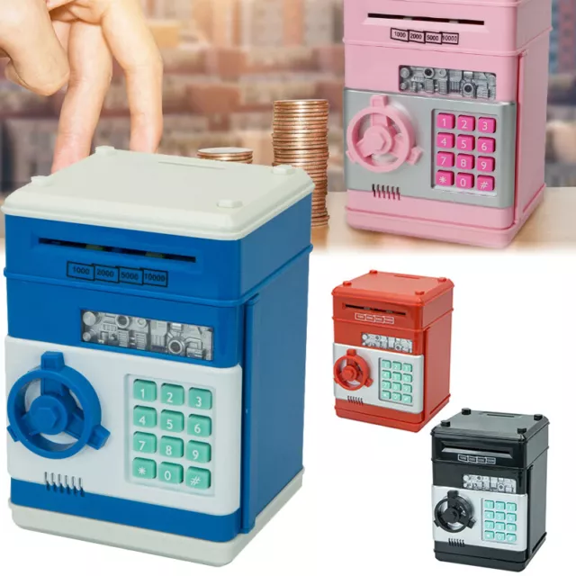 Electronic Piggy Bank Safe Money Box Bank Password Lock ATM Cash Coin Kids Gift