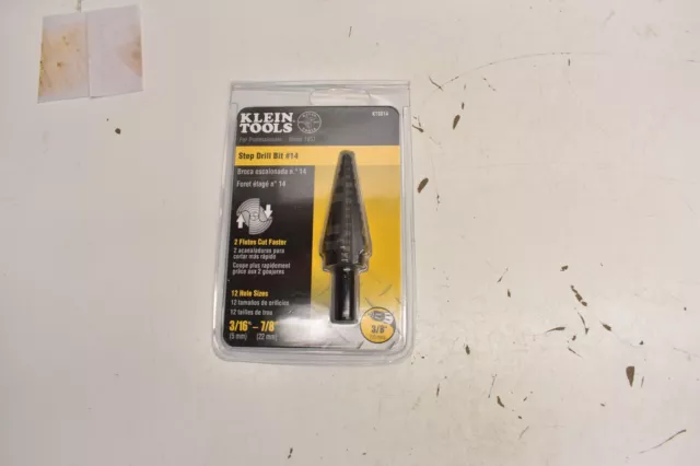 Klein Tools Step Drill Bit #14 3/16"- 7/8" KTSB14