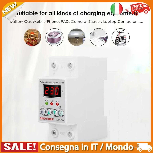 IT Over Under Voltage Protective 220V Automatic Reset Protector Relay (40A)