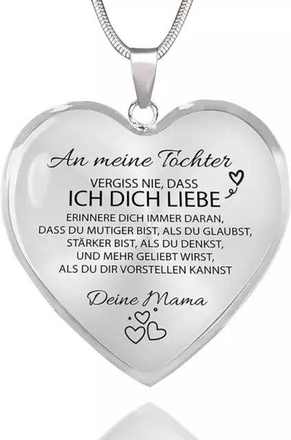 Geschenke Für Frauen Tochter Mädchen Kette Herz Halskette Für Damen, Mutter an M