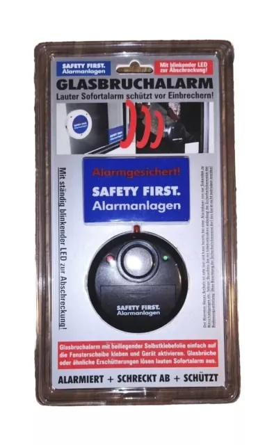 SAFETY FIRST Glasbruchalarm Sirene Fensteralarm Sofortalarm gegen Einbrecher 3