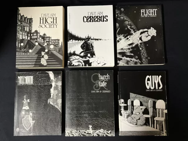 Cerebus TPB Lot - 6 Dave Sim Books; High Society, Guys, Cerebus & More!