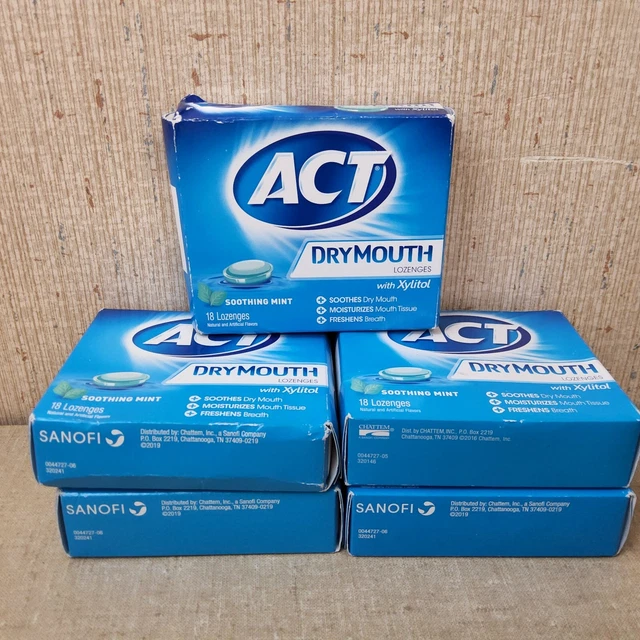 Pastillas ACT boca seca como nuevas 5 cajas 90 quilates