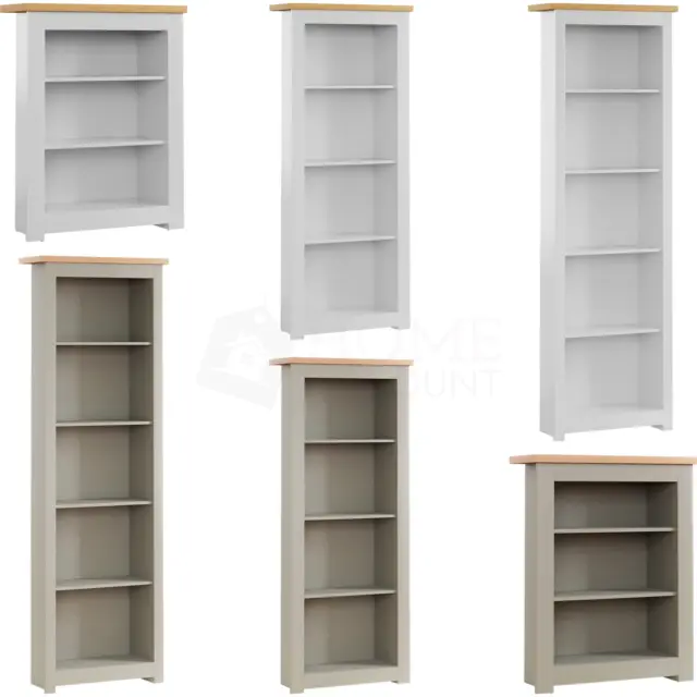 3 4 5 Tier Wooden Bookcase Shelf Shelving Tall Display Storage Wood Unit Stand