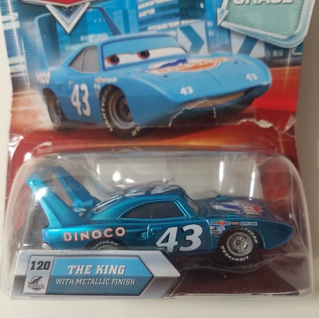 Disney Pixar Cars The King With Metallic Finish Chase DAMAGED CARD 2