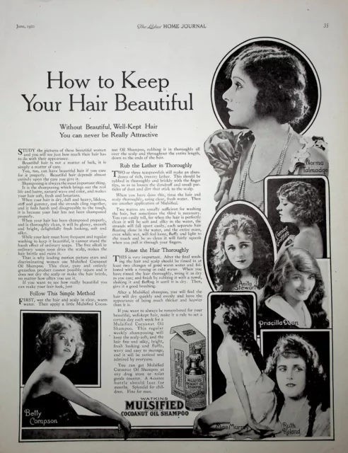 Original 1921 Ad for Watkins Mulsified Cocoanut Oil Shampoo