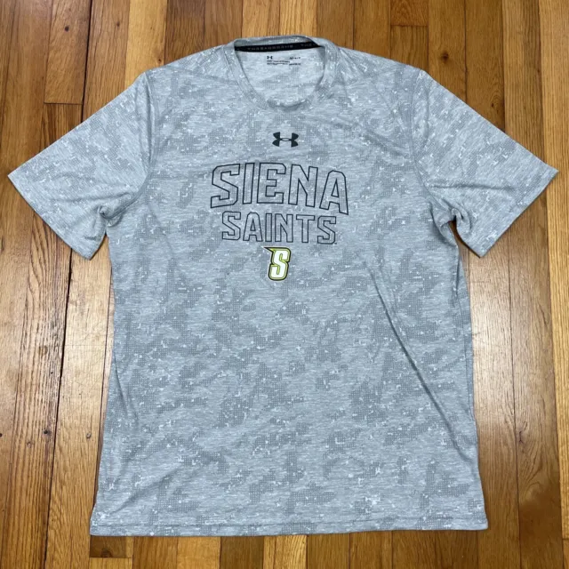 Sienna Saints Shirt Sienna College UNDER ARMOUR HEATGEAR Mens Large Gray