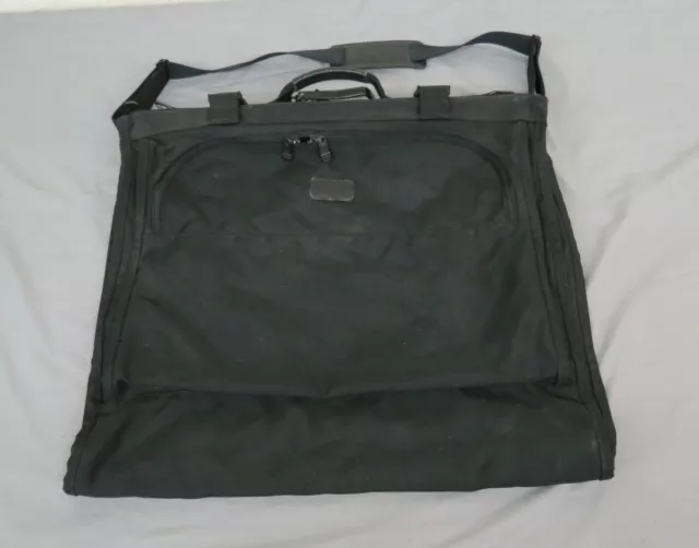 TUMI High-Quality Black Ballistic Nylon Bi-Fold Shoulder Carry Garment Bag LOOK