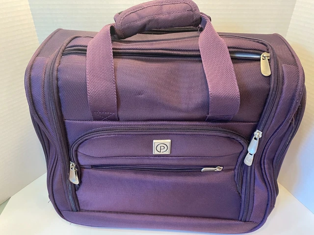 Travel Rolling Luggage Suitcase 16-Inch Purple Carry-On Bag Telescopic Handle