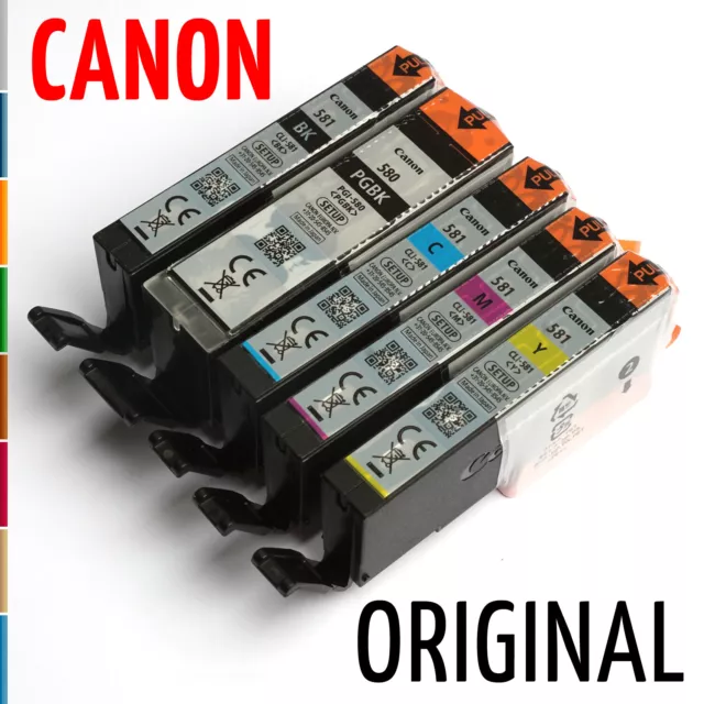 5 Original Patronen Canon PGI-580 / CLI-581 SET Pixma TS 8150 8152 8152 705 6150