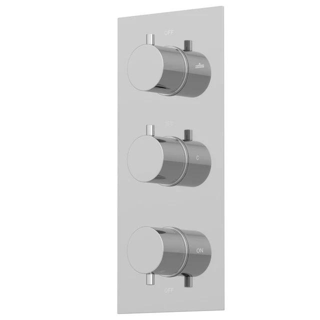 ARCHITECKT ROUND THERMOSTATIC Mixer Shower Valve Concealed Triple Outlet 82.12 PicClick