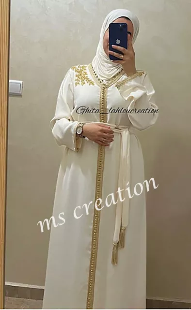 SALE New Moroccan Dubai Kaftans Farasha Abaya Dress Very Fancy Long Gown 33