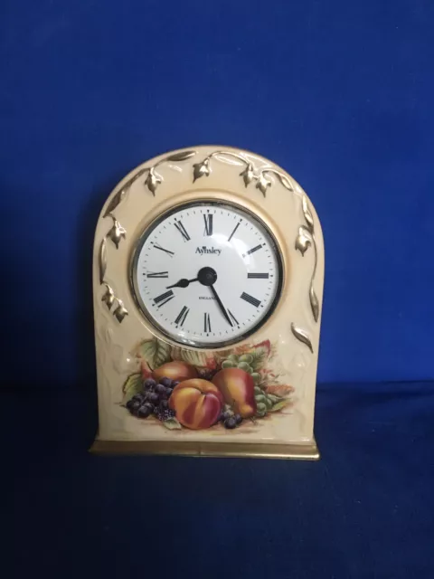 Aynsley Bone China “ Orchard Gold “ Mantle Clock  -