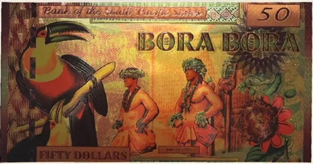 2016 United States $50 Banknote Bora Bora South Pacific States 091