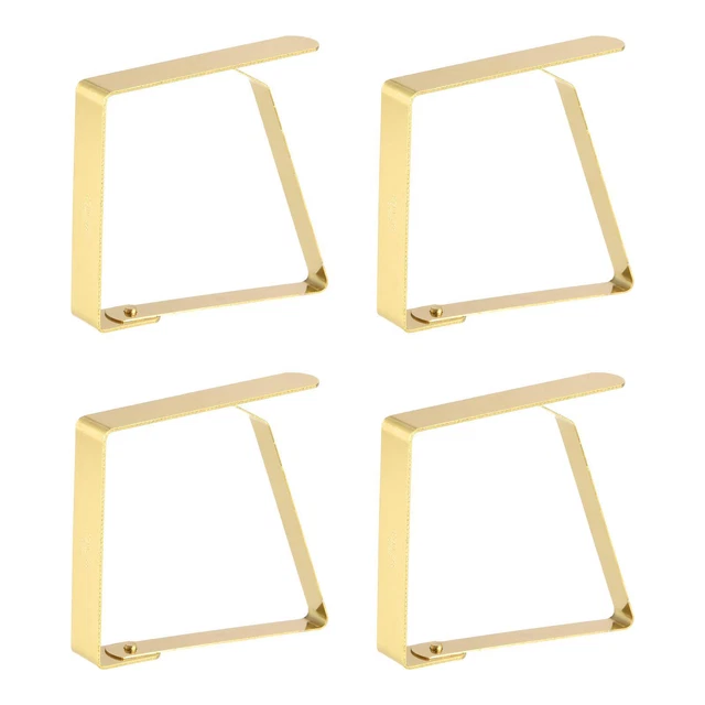 Tablecloth Clips 80mm x 70mm 430 Stainless Steel Table Cloth Holder Gold 8 Pcs