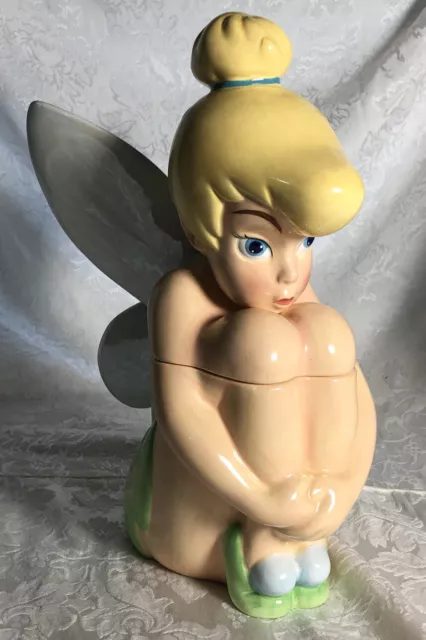 Vintage Disney Tinkerbell Sitting Cookie Jar RARE Retired 12" Vintage Disney Tinkerbell Sitting Cookie Jar RARE Retired 12"