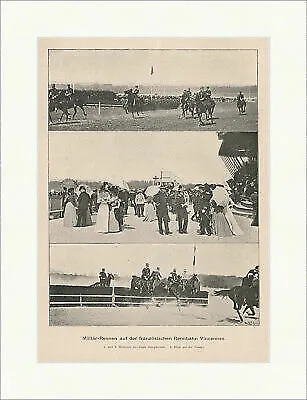 Militär-Rennen auf der franz. Rennbahn Vincennes Pferderennen F_Vintage 00475