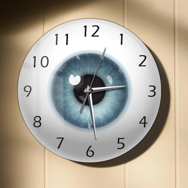 Quartz Horloge murale silencieuse pour élèves des yeux Nouveauté Horloge Salon