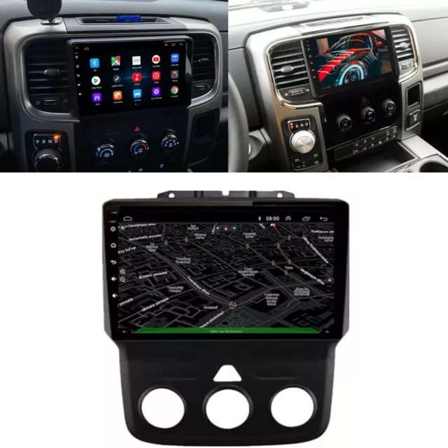 9'' Stereo Radio GPS For Dodge RAM 1500 2500 3500 4500 5500 2013-2018 Manual AC