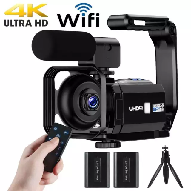 4K Videokamera Camcorder 56MP Wlan YouTube Vlogging Recorder Digital Kamera 16X