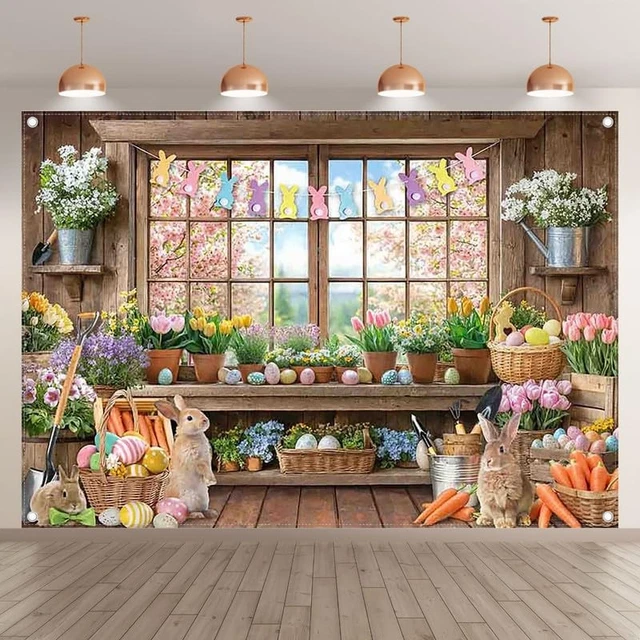 LUMINORA 7X5FT SPRING 7x5ft, Floral Colorful (Green, Pink, Yellow ...