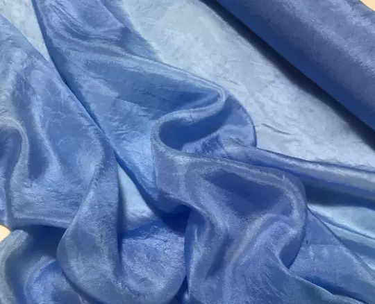 Hand Dyed CORNFLOWER BLUE China Silk HABOTAI Fabric