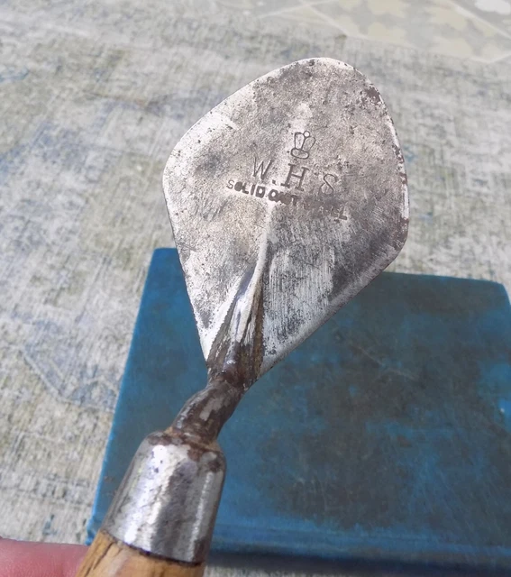 VINTAGE WHS HUNT Sons 3 1/2" x 2" Bricklayers Pointing Trowel