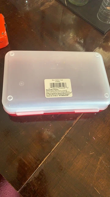 VINTAGE SPACEMAKER BLUE Hard Dot Pencil Box Case ELDON 8