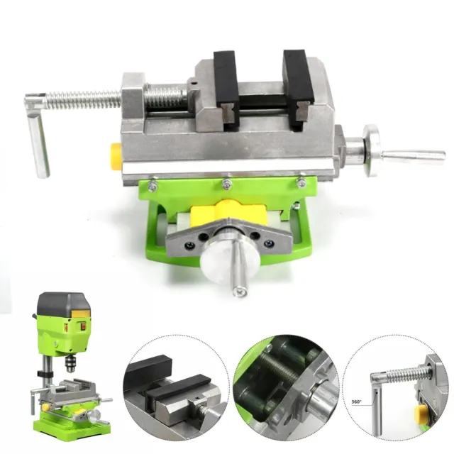 Milling Machine Compound Work Table Cross Slide Bench Drill Press Vise X Y Axis