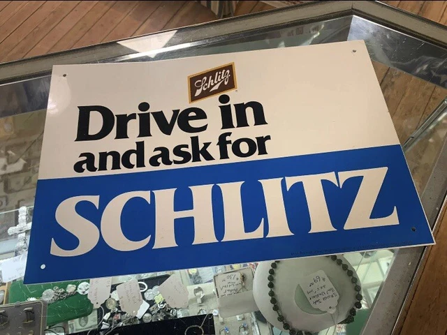 Schlitz Beer Tin Advertising Sign- 12017