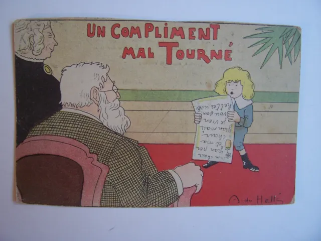 CPA  - Illustrateur : André Hellé - Humour - " Un Compliment mal Tourné "
