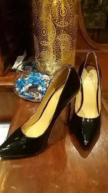 Chaussures Escarpins "La Strada" Cuir Noir Pointure 36 Femme