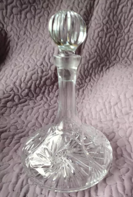 Vintage Lead Crystal Ship's Liquor  Port Decanter - Excellent condition