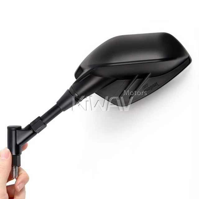 convex rétroviseurs FIN style noir wider view 8mm 1.25 pitch pour Ducati moto