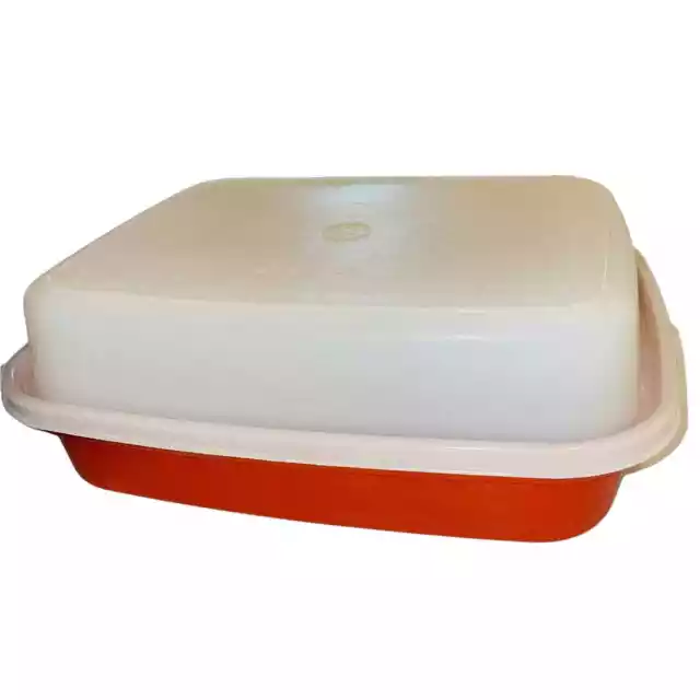 Tupperware Marinade Meat Container Pyramid Surface Paprika Red 1294-2 &  1295-6