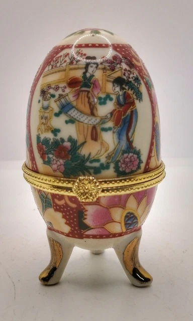 Boîte à Bijoux En Forme D'œuf En Porcelaine - Occasion - Déco & Rangement